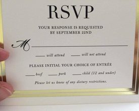 Fancy Wedding Invitation Accidentally Puts 'Children' on the Menu