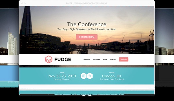 Fudge: A Beautiful WordPress Theme for Conferences Fudge: A Beautiful WordPress Theme for Conferences