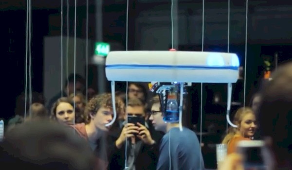 Drones Serve (and Spill) Drinks on Event... Drones Serve (and Spill) Drinks on Event...